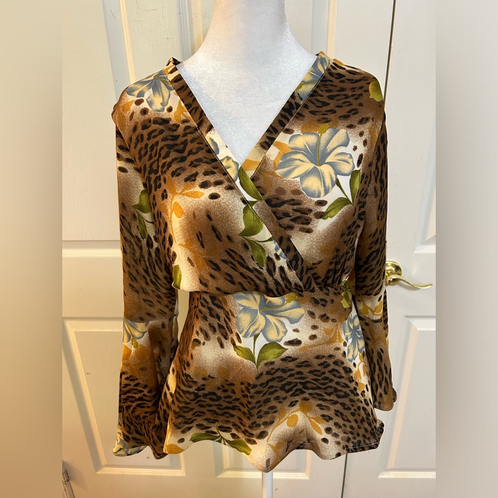 Jennifer Lloyd jungle print blouse, large